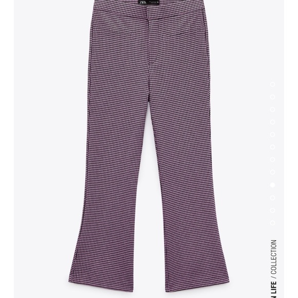 “Last one”ZARA HOUNDSTOOTH MINI FLARE PANTS - Picture 12 of 12